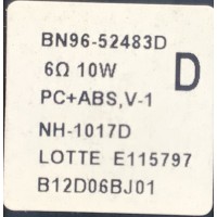 KIT DE BOCINAS (2PZS) PARA TV SAMSUNG / NUMERO DE PARTE BN96-52483D / E1115797 / B12D06BJ01 / 6Ω 10W / PC+ABS,V-1 / NH-1017D / PANEL CY-QB070HGSV1H / MODELO UN75AU8000BXZA / QN70Q60BDFXZA UA03  / UN75AU8000BXZA